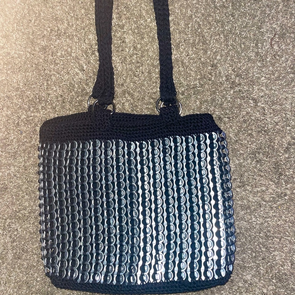 One of a kind handmade bottle cap purse